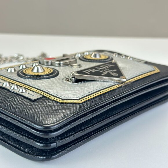 Prada Black Leather Shoulder Bag Crossbody - Picture 5 of 8